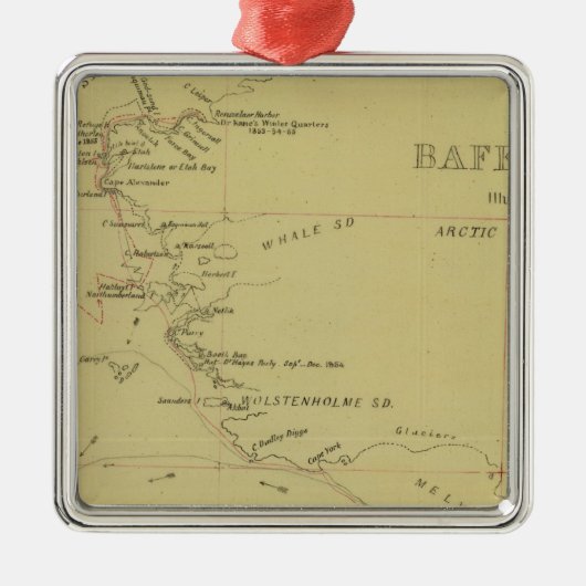 Reise nach Baffin Bay Silbernes Ornament (Vorne)