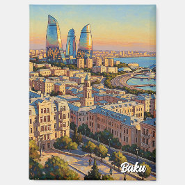 Reise nach Baku Aserbaidschan  Magnet