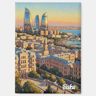 Reise nach Baku Aserbaidschan  Magnet