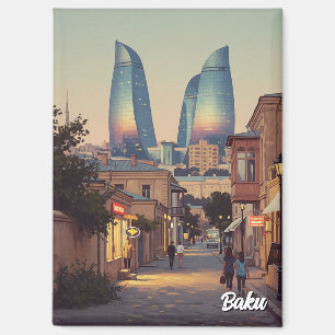 Reise nach Baku Aserbaidschan  Magnet