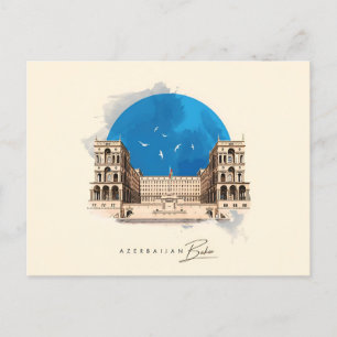 Reise nach Baku Aserbaidschan Stadt Schloss im Vin Postkarte