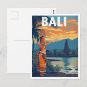 Reise nach Bali, Indonesien Postkarte (Vorne/Hinten)