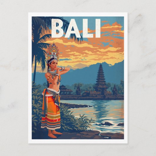 Reise nach Bali, Indonesien Postkarte (Vorderseite)