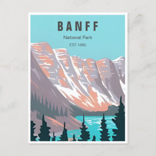 Reise nach Banff National Park Kanada Vintage Postkarte