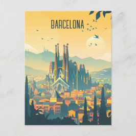 Reise nach Barcelona Postkarte