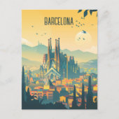 Reise nach Barcelona Postkarte (Vorderseite)