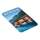 Reise nach Bergen Norwegen Magnet (Rechte Seite)