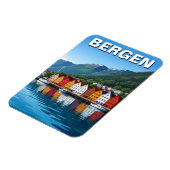 Reise nach Bergen Norwegen Magnet (Linke Seite)
