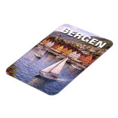 Reise nach Bergen Norwegen Magnet (Linke Seite)