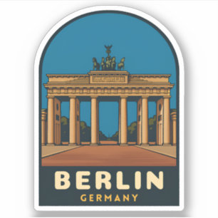 Reise nach Berlin Deutschland Brandenburger Tor Vi Aufkleber