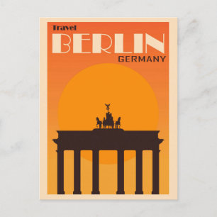 Reise nach Berlin Deutschland Brandenburger Tor Vi Postkarte
