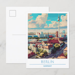 Reise nach Berlin Deutschland Postkarte