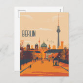 Reise nach Berlin Feiertagspostkarte (Vorne/Hinten)