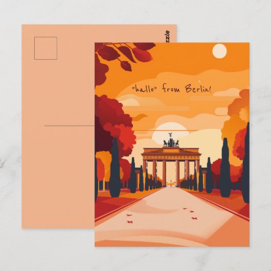 Reise nach Berlin Postkarte (Vorne/Hinten)