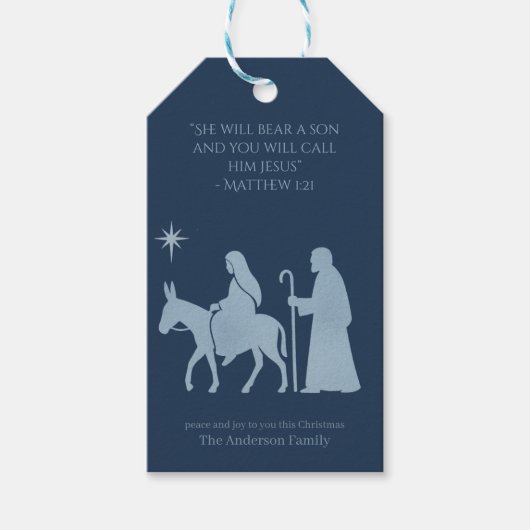 Reise nach Bethlehem Geschenk-Anhänger Geschenkanhänger (Vorderseite)