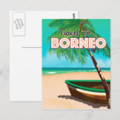 Reise nach Borneo Postkarte (Vorne/Hinten)