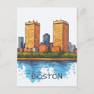 Reise nach Boston MA USA Postkarte