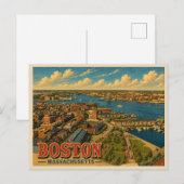 Reise nach Boston Massachusetts Postkarte (Vorne/Hinten)