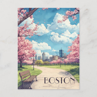 Reise nach Boston Massachusetts Postkarte
