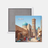 Reise nach Buchara Usbekistan Magnet (Vorderseite/Rückseite)