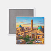Reise nach Buchara Usbekistan Magnet (Vorderseite/Rückseite)