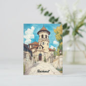 Reise nach Bukarest Rumänien Postkarte (Stehend Vorderseite)