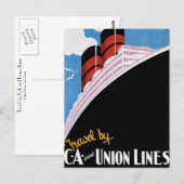 Reise nach CA und Gewerkschaft Postkarte (Vorne/Hinten)