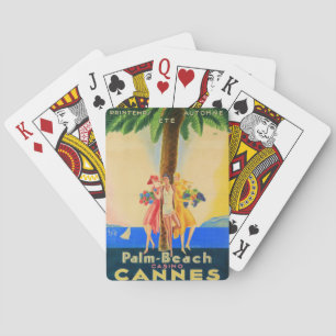 Reise nach Cannes im französischen Vintage-Stil Spielkarten