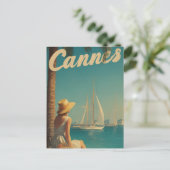 Reise nach Cannes Postkarte (Stehend Vorderseite)