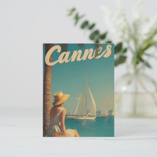 Reise nach Cannes Postkarte (Stehend Vorderseite)