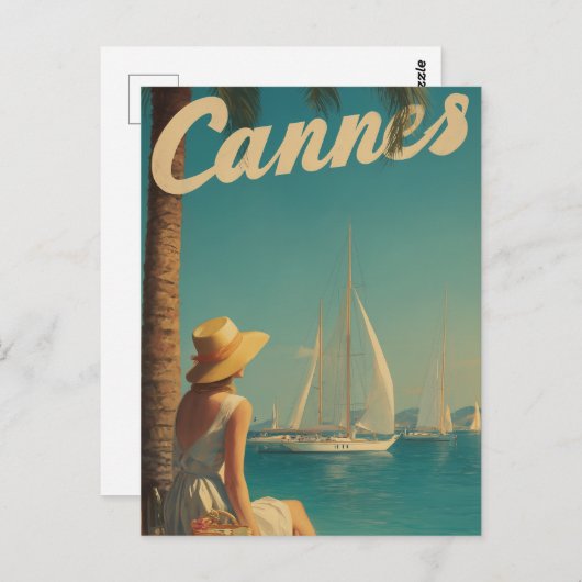 Reise nach Cannes Postkarte (Vorne/Hinten)