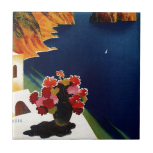 Reise nach Capri Italien Vintage Fliese