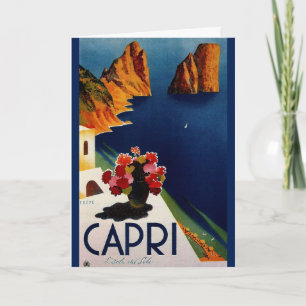 Reise nach Capri Italien Vintage Karte