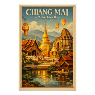 Reise nach Chiang Mai in Nordthailand Poster