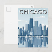 Reise nach Chicago Illinois Postkarte (Vorne/Hinten)
