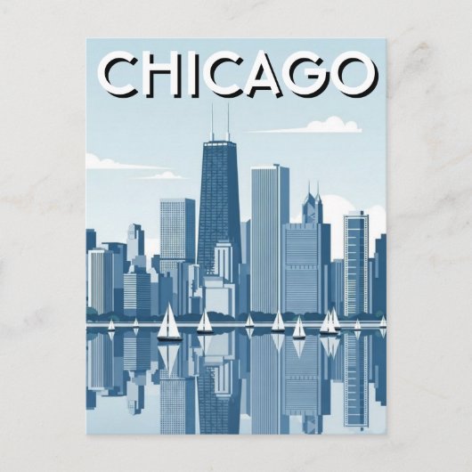 Reise nach Chicago Illinois Postkarte (Vorderseite)