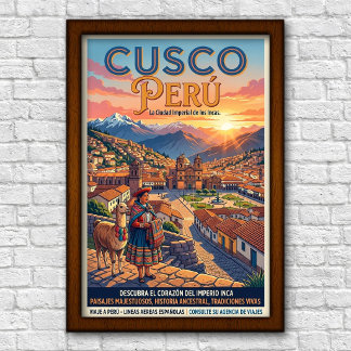 Reise nach Cusco, Peru in den 1960er Jahren Poster