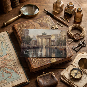 Reise nach Deutschland im Vintage-Stil, Retro-Post Postkarte