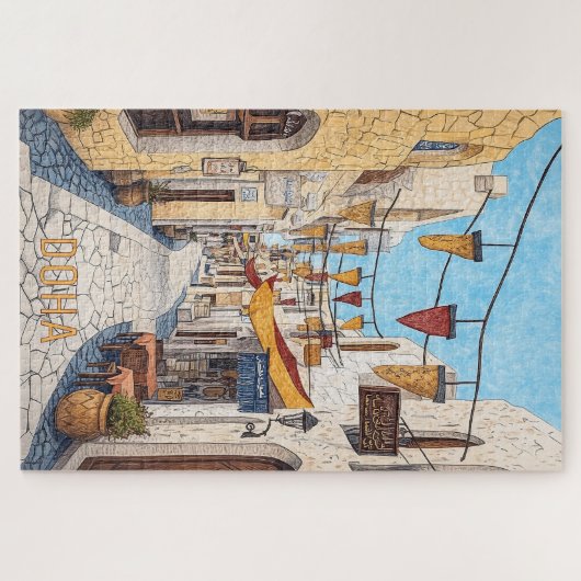 Reise nach Doha Katar Puzzle (Horizontal)