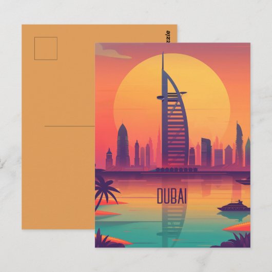 Reise nach Dubai Postkarte (Vorne/Hinten)