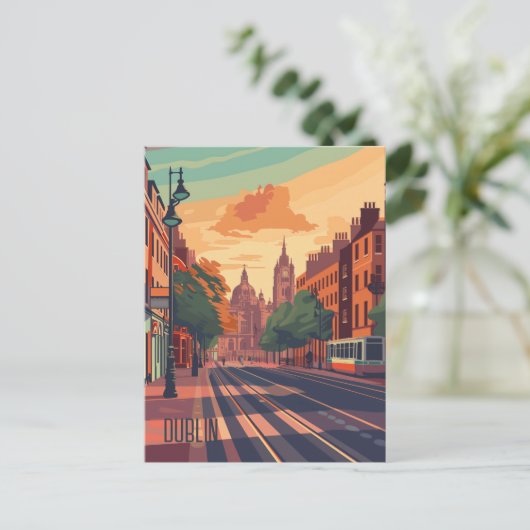 Reise nach Dublin Postkarte (Stehend Vorderseite)