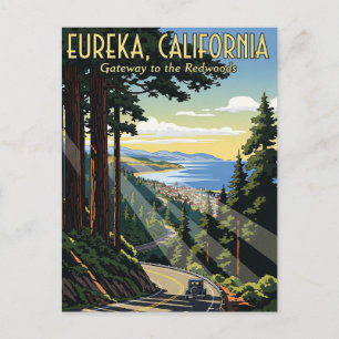 Reise nach Eureka Kalifornien Vintage Postkarte
