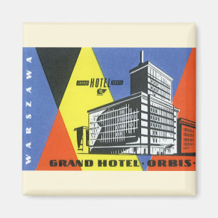 Reise nach Europa im Vintage-Stil, Warschau (Warsz Magnet
