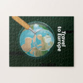 Reise nach Europa - Urlaubstext Puzzle (Horizontal)