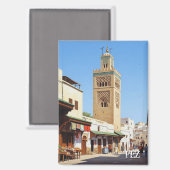 Reise nach Fes Marokko Magnet (Vorderseite/Rückseite)