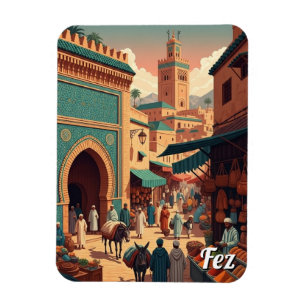 Reise nach Fes Marokko Magnet