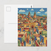 Reise nach Fes Marokko Postkarte (Vorne/Hinten)