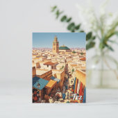 Reise nach Fes Marokko Postkarte (Stehend Vorderseite)