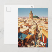 Reise nach Fes Marokko Postkarte (Vorne/Hinten)