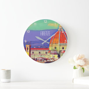 Reise nach Florenz Firenze Italien Kirche Duomo im Große Wanduhr